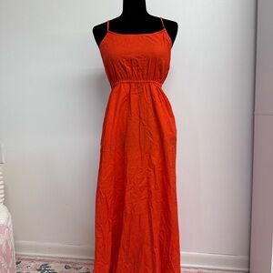 Lucky Brand Orange Maxi Dress